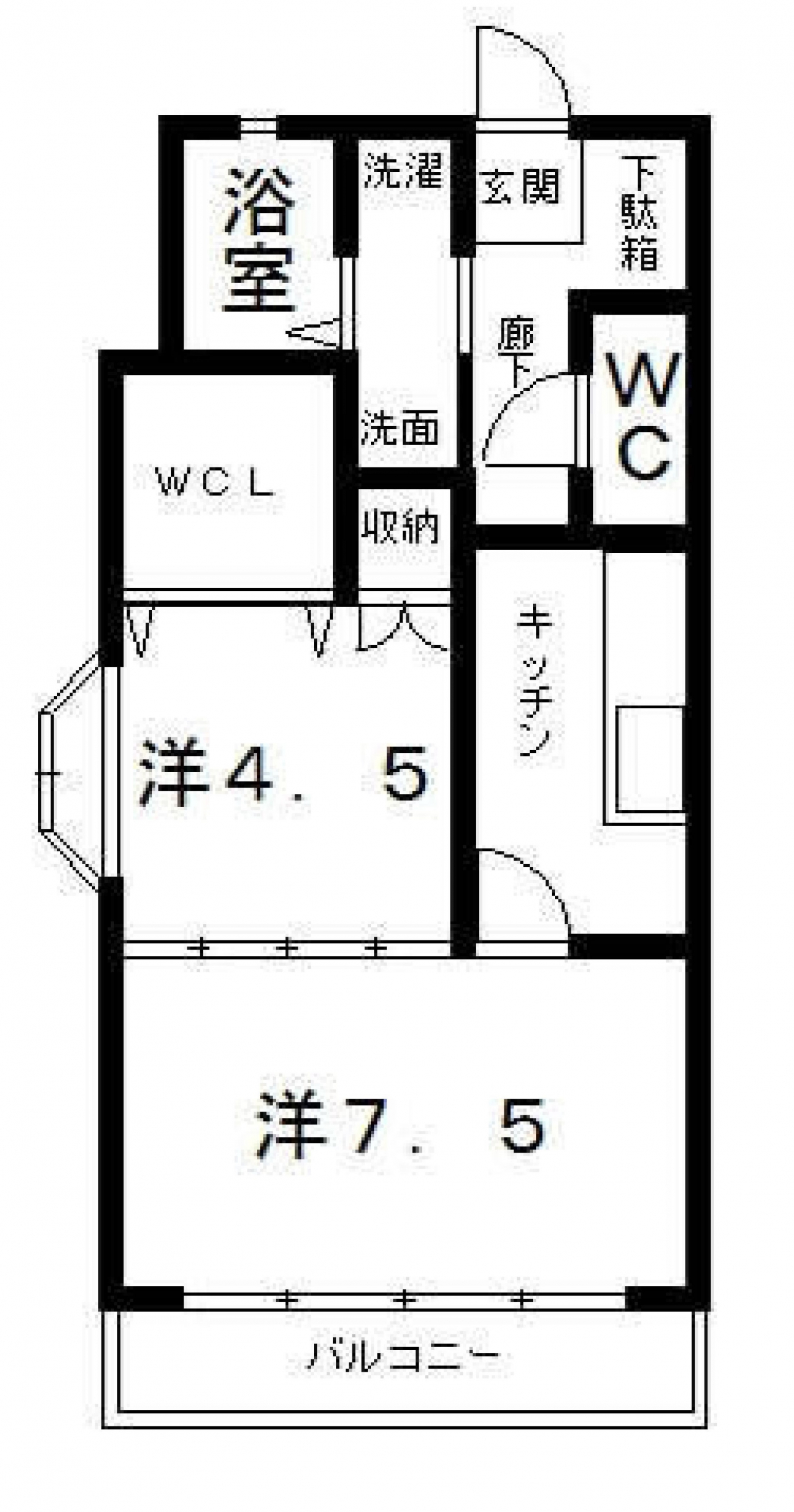 アルカディア(203号室)間取図